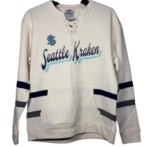 NWT Official NHL Licensed Seattle Kraken Medium Cream Seeatshirt